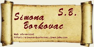 Simona Borkovac vizit kartica